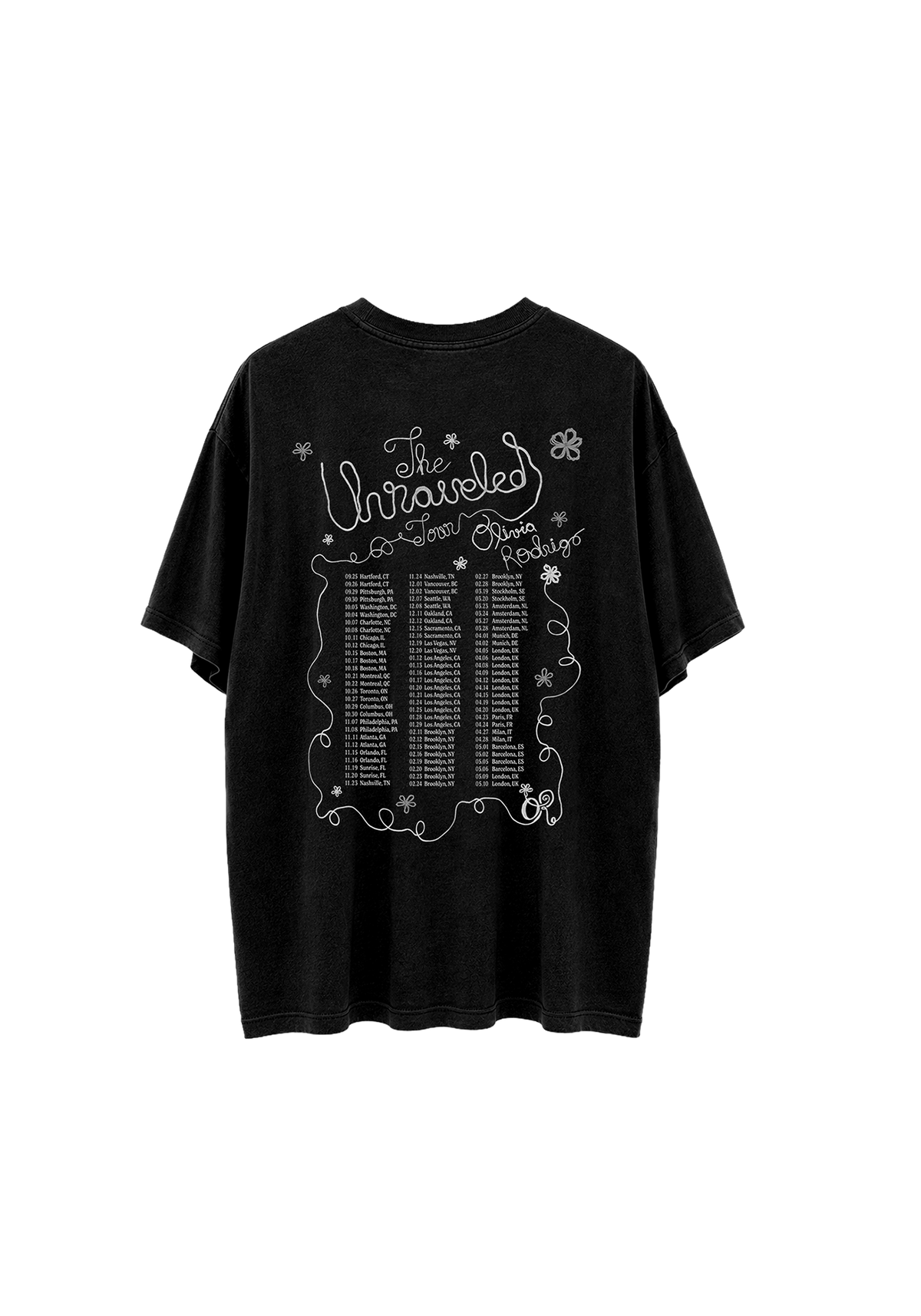 camiseta unraveled dandelion tour